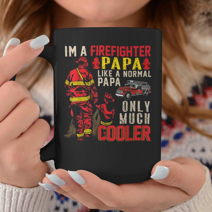 Firefighter Vintage Im A Firefighter Papa Definition Much Cooler Coffee Mug Funny Gifts