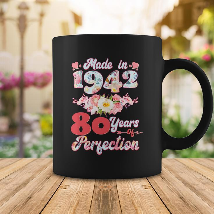 Flower Floral Made In 1942 80 Years Of Perfection 80Th Birthday Coffee Mug Unique Gifts