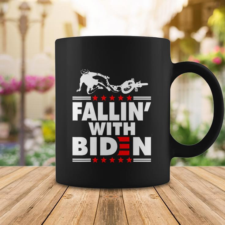 Funny Biden Falls Off Bike Joe Biden Fallin With Biden Coffee Mug Unique Gifts