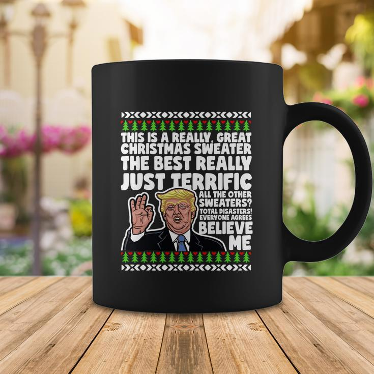 Funny Donald Trump Ugly Christmas Sweater Parody Speech Gift Coffee Mug Unique Gifts