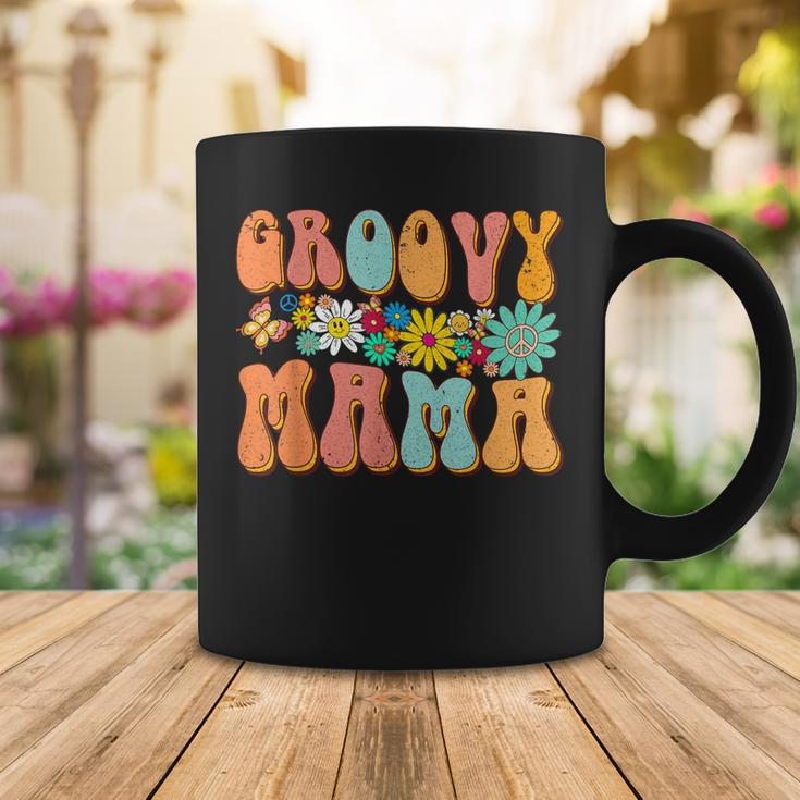 Funny Retro Groovy Birthday Family Matching Cute Groovy Mama Coffee Mug Funny Gifts