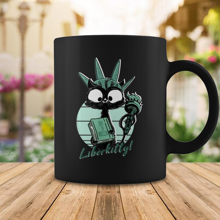 Funny Statue Of Liberty Cat | Liberkitty 4Th July Black Cat Coffee Mug Funny Gifts