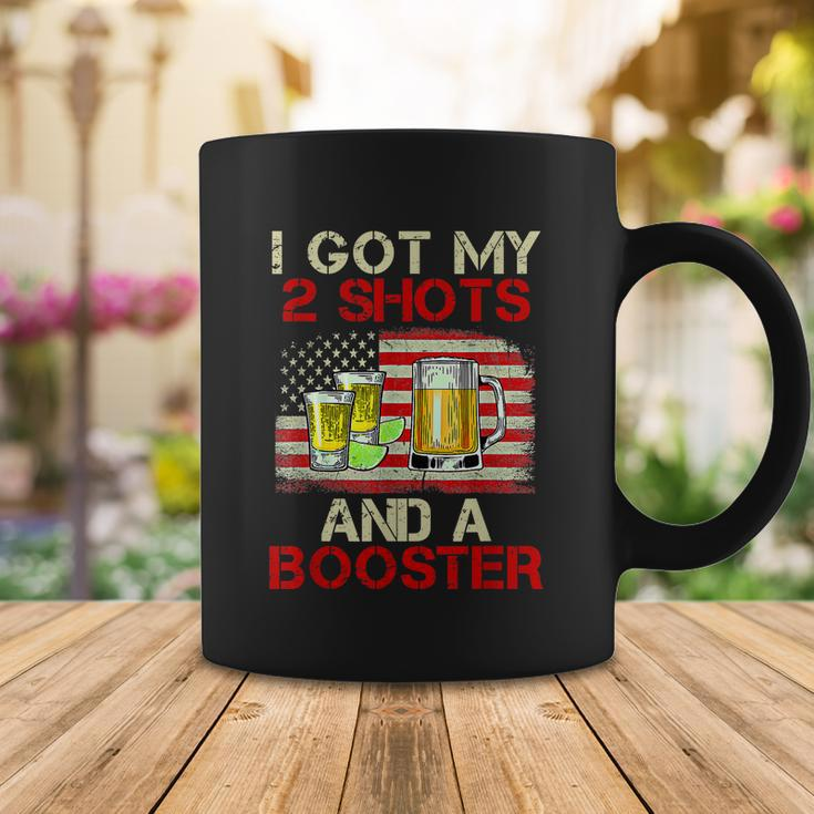 Funny Vaccination I Got My Two Shots And A Booster Coffee Mug Unique Gifts