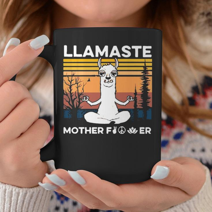 Funny Yoga Llamaste Mother Fvcker Retro Vintage Mans Coffee Mug Personalized Gifts