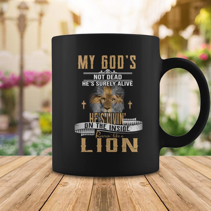 God Living On The Inside Roaring Like A Lion Coffee Mug Unique Gifts