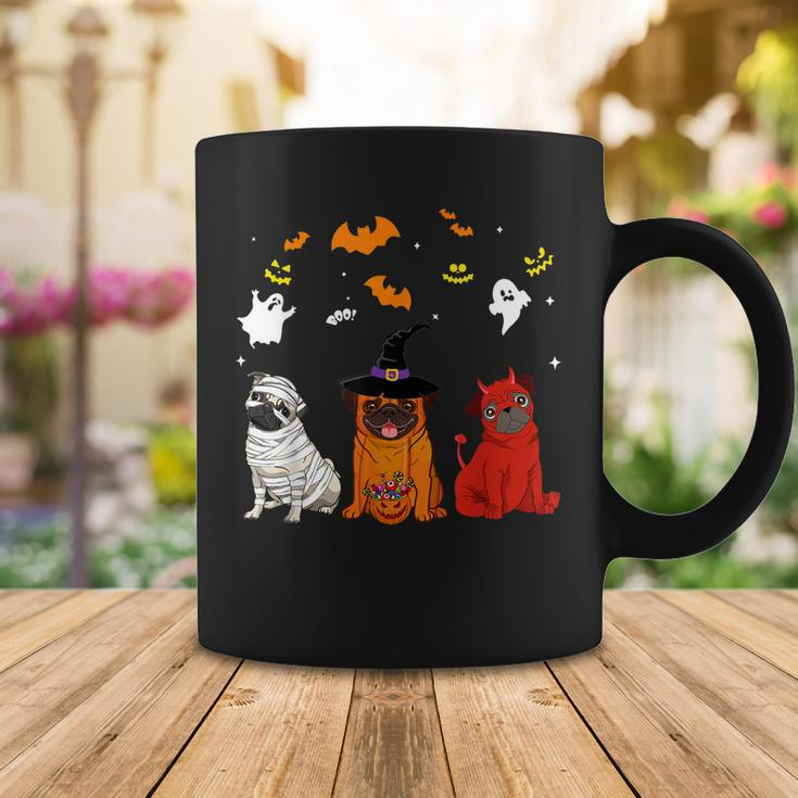Halloween Pug Dogs Lovers Mummy Witch Demon Costumes Coffee Mug Funny Gifts