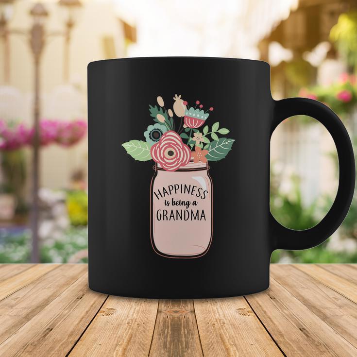 Happiness Is Being A Grandma Flower Coffee Mug Unique Gifts