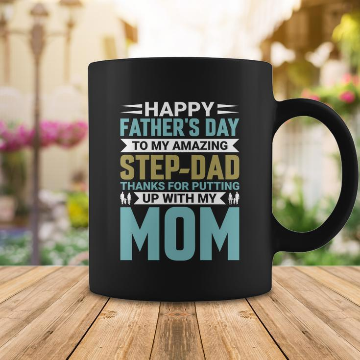 Happy Fathers Day To My Amazing Step Coffee Mug Unique Gifts