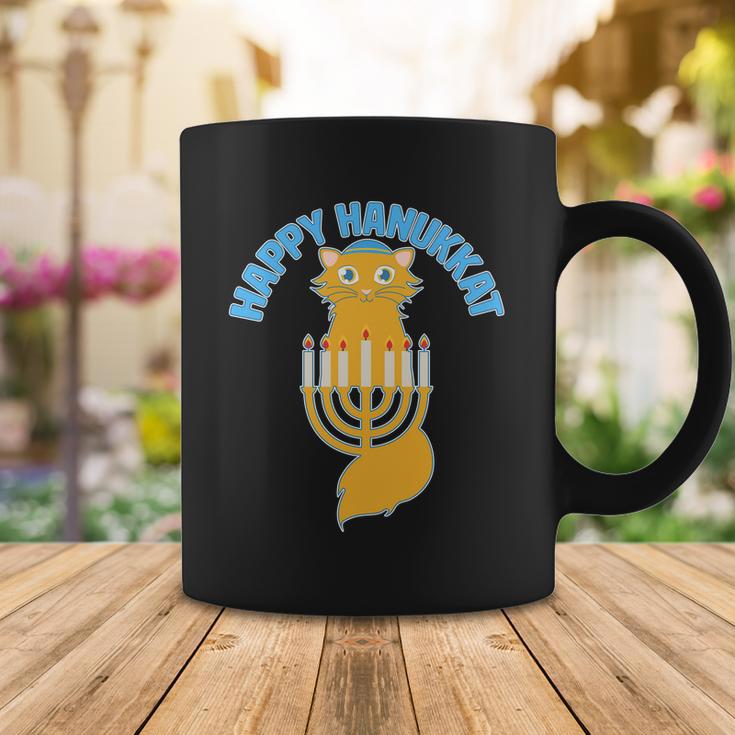 Happy Hanukkat Hanukkah Jewish Cat Coffee Mug Unique Gifts