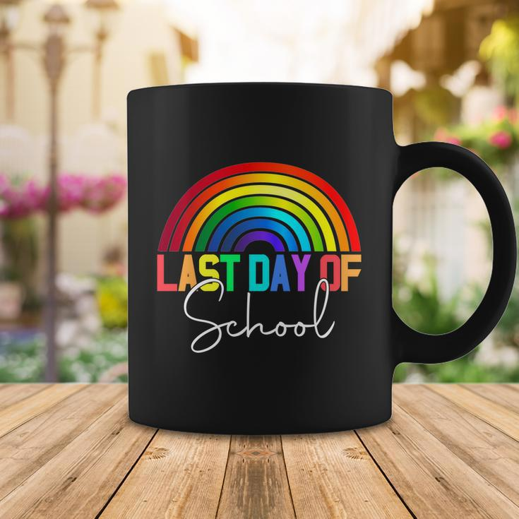 Happy Last Day Of School Teacher Student Graduation Rainbow Gift Coffee Mug Unique Gifts