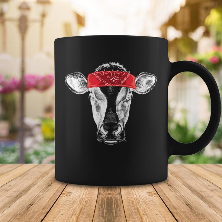 Hippie Cow Red Bandanna Coffee Mug Unique Gifts