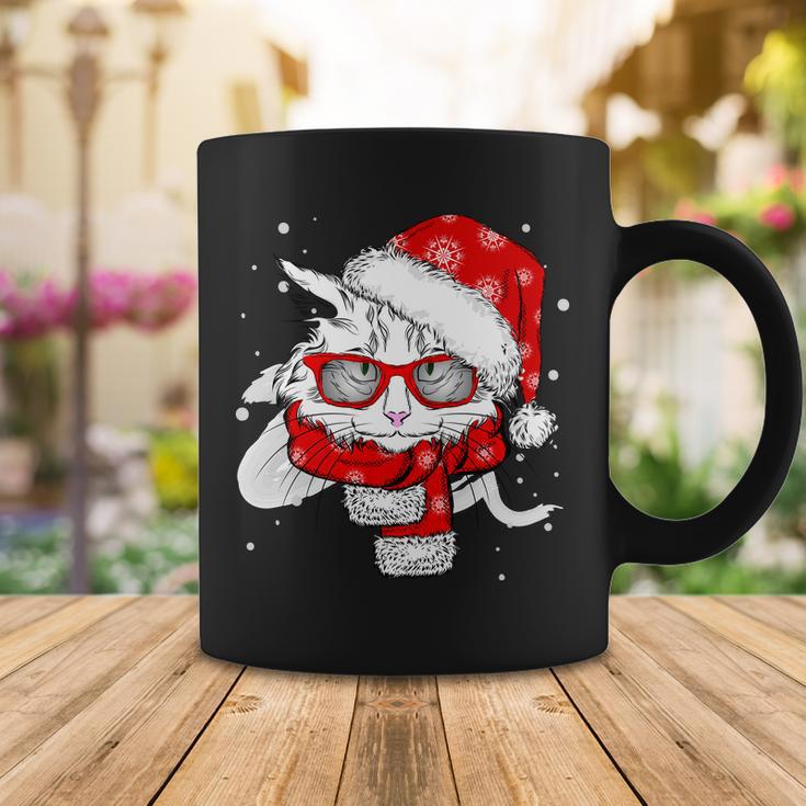 Hipster Christmas Cat Coffee Mug Unique Gifts