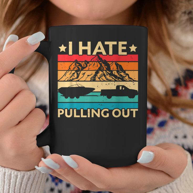 I Hate Pulling Out Boat Captain Funny Boating Retro V2 Coffee Mug Personalized Gifts