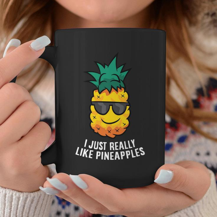I Just Really Like Pineapples Cute Pineapple Summer Cute Gift Graphic Design Printed Casual Daily Basic Coffee Mug Personalized Gifts