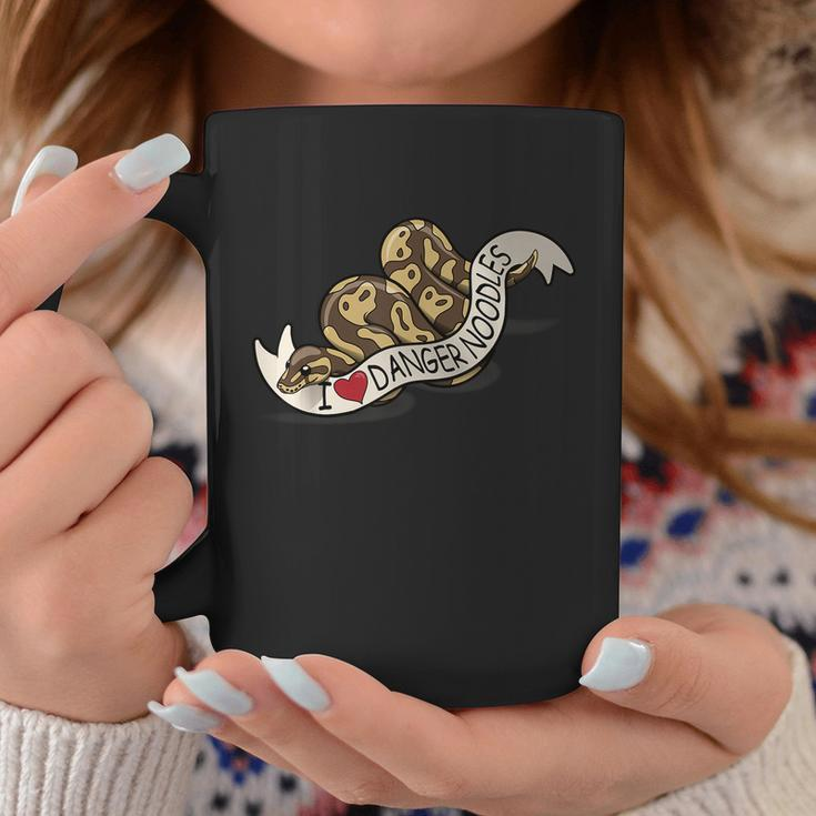 I Love Danger Noodles Ball Python Cute Graphic Design Printed Casual Daily Basic Coffee Mug Personalized Gifts
