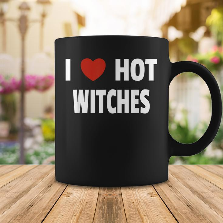 I Love Hot Witches Matching Couples Halloween Costume Coffee Mug Funny Gifts