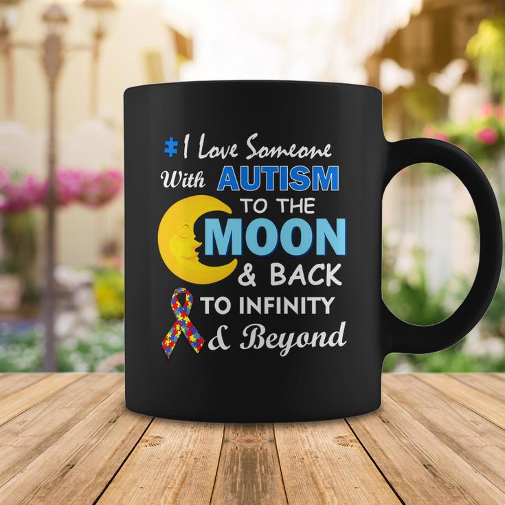 I Love Someone With Autism To The Moon & Back V2 Coffee Mug Unique Gifts