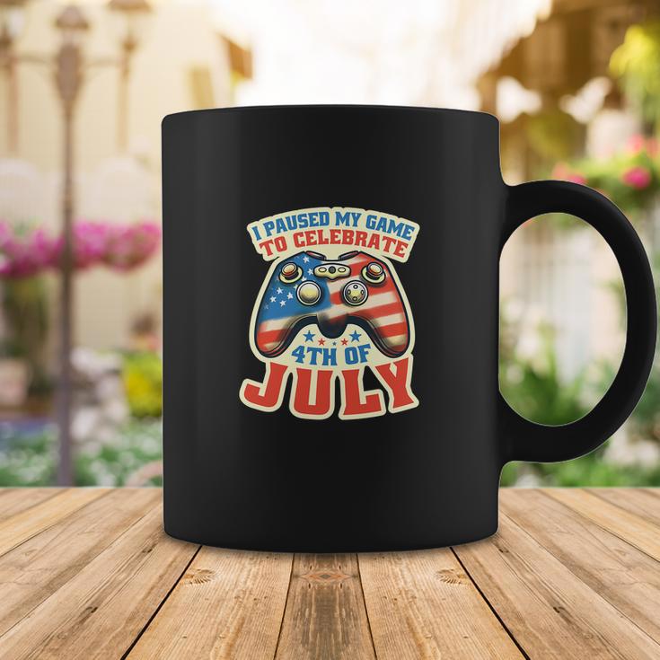 I Paused My Game To Celebrate Funny 4Th Of July Gamer Coffee Mug Unique Gifts