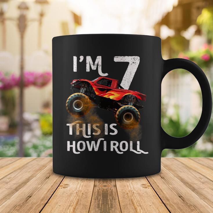 Im 7 This Is How I Roll Monster Truck 7Th Birthday Gifts Coffee Mug Funny Gifts