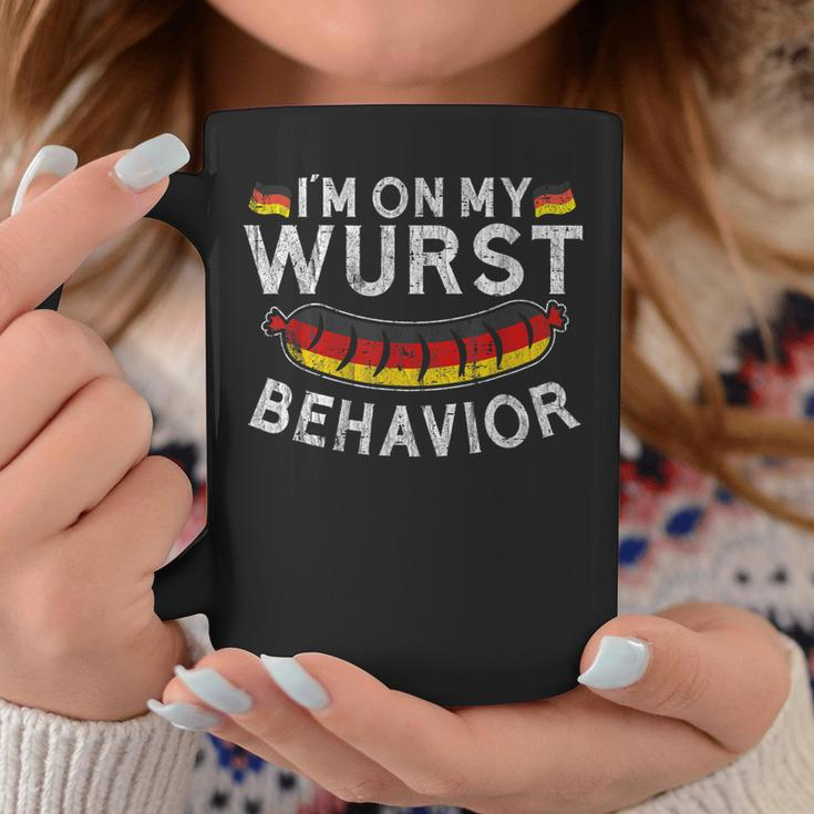 Im On My Wurst Behavior Funny German Oktoberfest Germany Coffee Mug Personalized Gifts