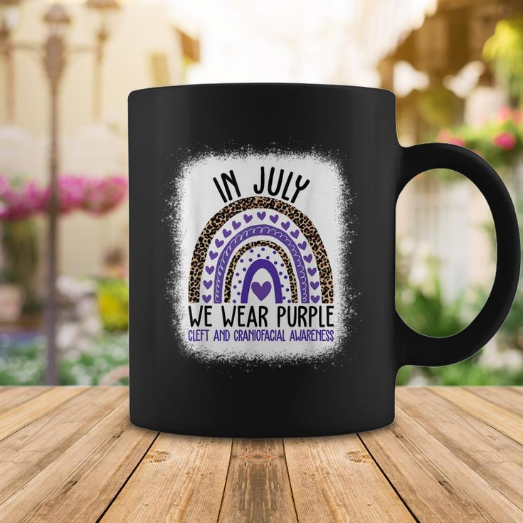 In July We Wear Purple Cool Cleft And Craniofacial Awareness Coffee Mug Funny Gifts