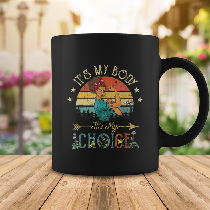 Its My Body Choice Feminist Womens Floral Feminist Retro Coffee Mug Unique Gifts
