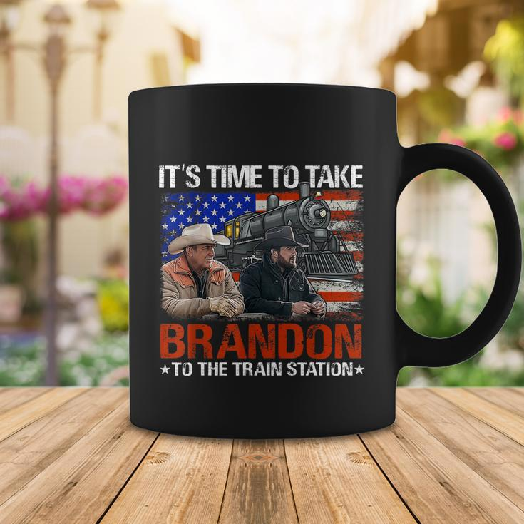 Its Time To Take Brandon To The Train Station America Flag Tshirt Coffee Mug Unique Gifts