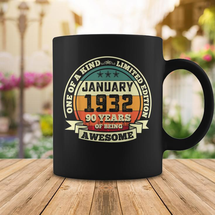 January 1932 90Th Birthday Gift 90 Years Of Being Awesome Coffee Mug Funny Gifts
