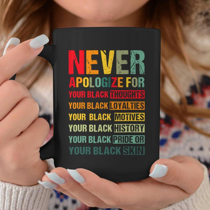 Juneteenth Black Pride Never Apologize For Your Blackness Graphic Design Printed Casual Daily Basic Coffee Mug Personalized Gifts
