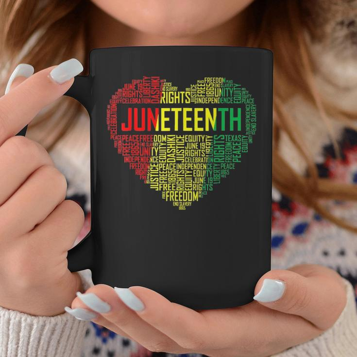 Juneteenth Heart Black History Afro American African Freedom 1 Coffee Mug Personalized Gifts