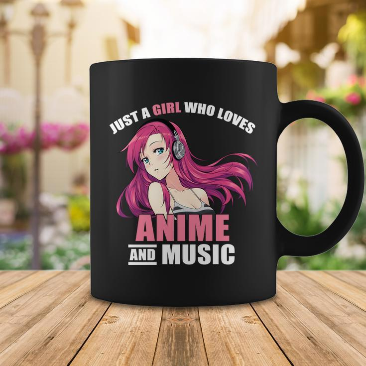 Just A Girl Who Like Anime And Music Funny Anime Coffee Mug Unique Gifts