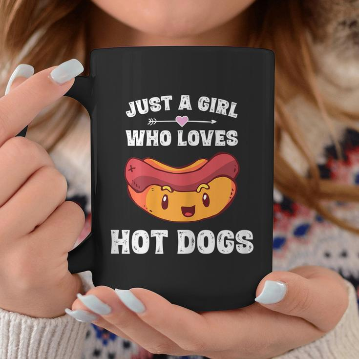 Just A Girl Who Loves Hot Dogs Funny Hot Dog Graphic Design Printed Casual Daily Basic Coffee Mug Personalized Gifts