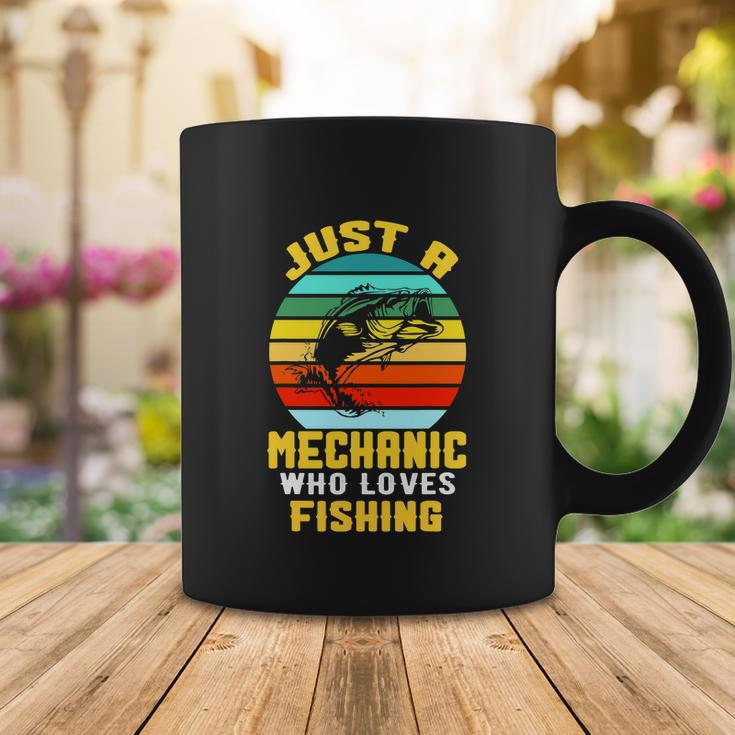 Just A Mechanic Fishing Funny Coffee Mug Unique Gifts