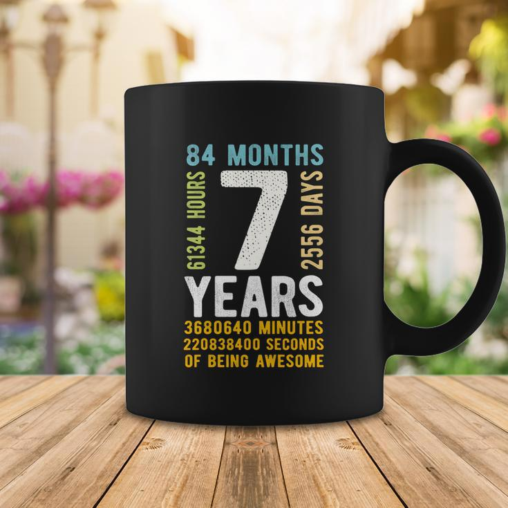 Kids 7Th Birthday Gift 7 Years Old Vintage Retro 84 Months Coffee Mug Unique Gifts