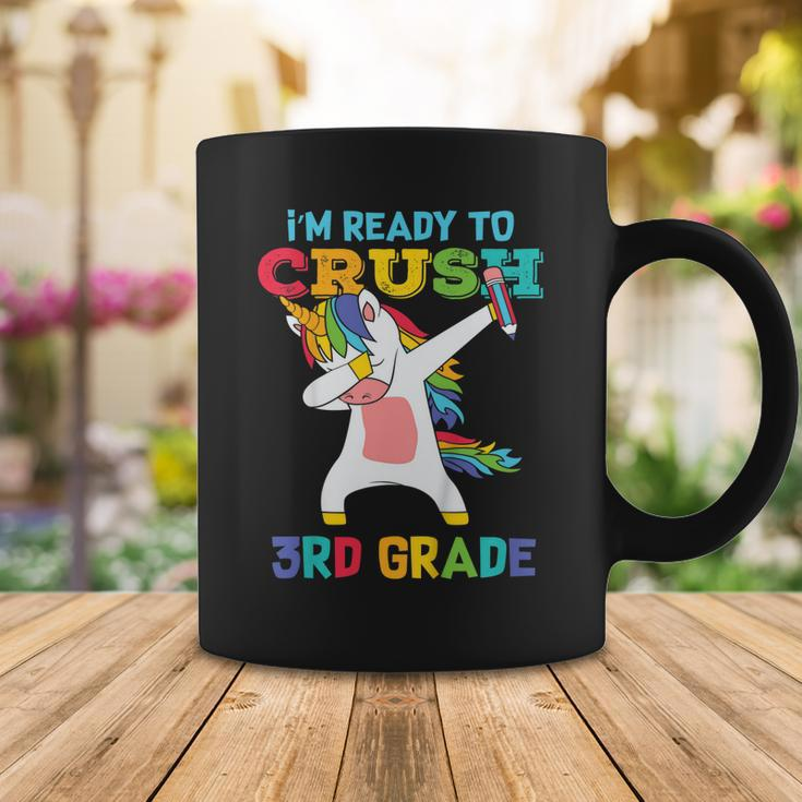 Kids Back To School 3Rd Grade Dabbing Unicorn Im Ready To Crush Coffee Mug Funny Gifts