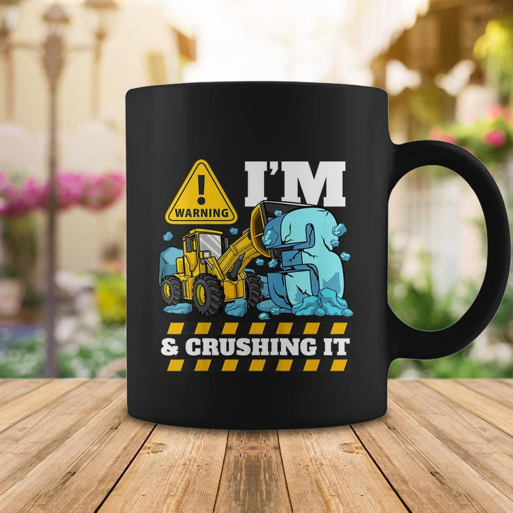 Kids Construction Truck 3Rd Birthday Boy 3 Bulldozer Digger Meaningful Gift Coffee Mug Unique Gifts