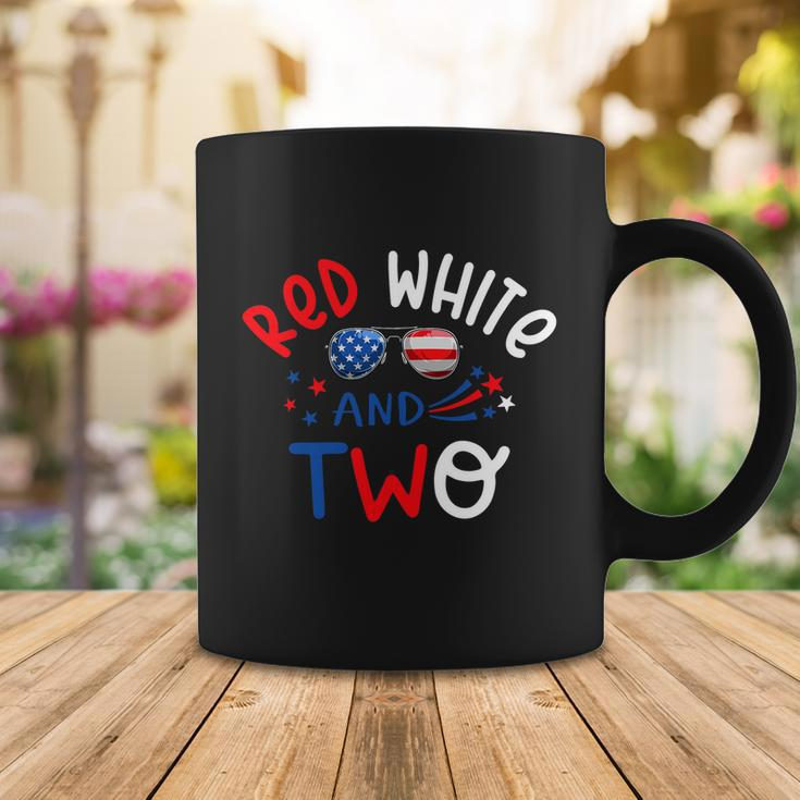 Kids Red White And Two 2Nd Birthday 4Th Of July Firework Boy Coffee Mug Unique Gifts