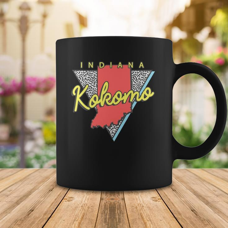 Kokomo Indiana Retro Triangle In City Coffee Mug Unique Gifts