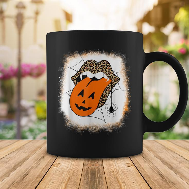 Leopard Lips Halloween Lips Vampire Mouth Pumpkin Tongue Coffee Mug Funny Gifts