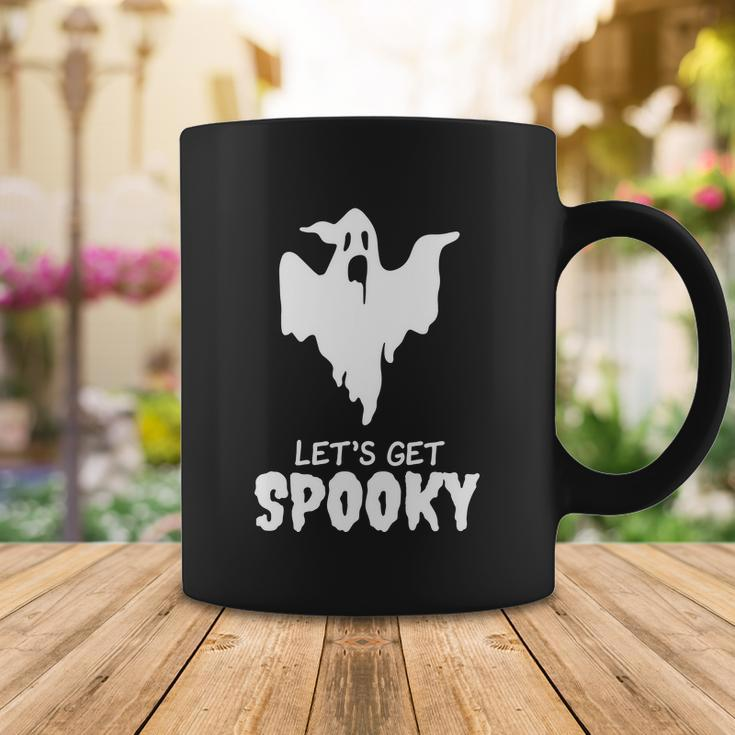 Lets Get Spooky Ghost Boo Halloween Quote Coffee Mug Unique Gifts