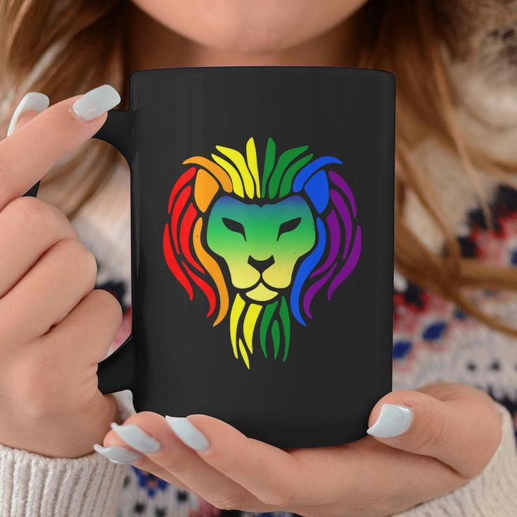 Lgbt Gay Pride Flag Proud Lion Lgbt Gay Pride Graphic Design Printed Casual Daily Basic Coffee Mug Personalized Gifts