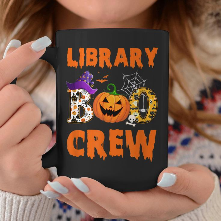Library Boo Crew School Librarian Halloween Library Book V3 Coffee Mug Personalized Gifts