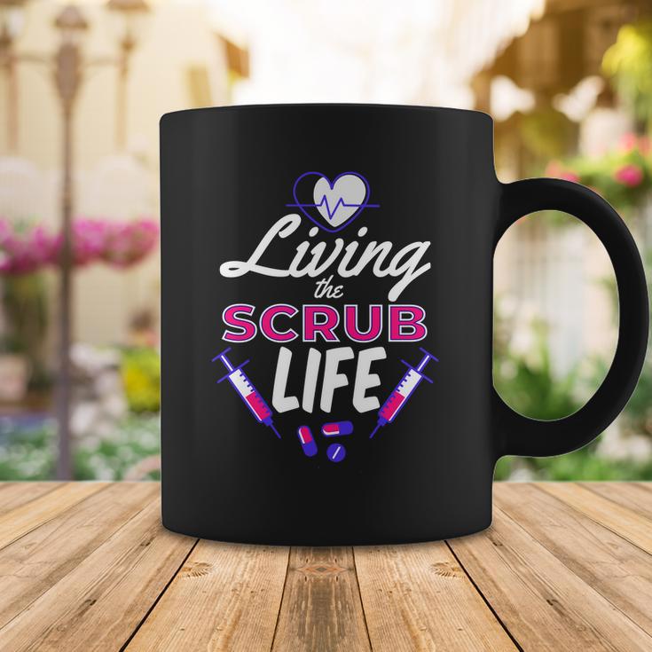 Living The Scrub Life Nurse Tshirt Coffee Mug Unique Gifts