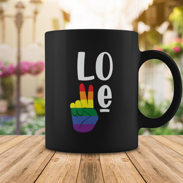 Love Peace Lgbt Gay Pride Lesbian Bisexual Ally Quote Coffee Mug Unique Gifts