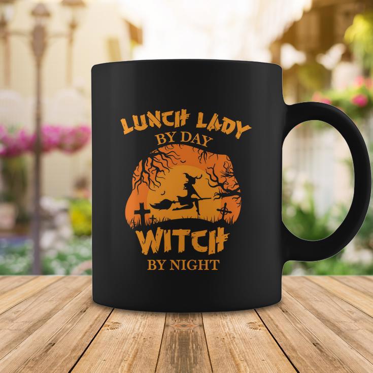 Lunch Lady By Day Witch By Night Halloween Quote Coffee Mug Unique Gifts