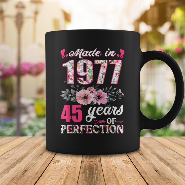 Made In 1977 Floral 45 Year Old 45Th Birthday Gifts Women Coffee Mug Funny Gifts