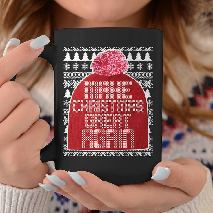 Make Christmas Great Again Ugly Christmas Sweater Design T-Shirt Graphic Design Printed Casual Daily Basic Coffee Mug Personalized Gifts
