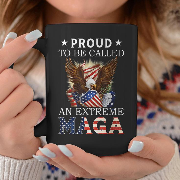 Mens Eagle Proud To Be Called An Extreme Ultra Maga American Flag Coffee Mug Personalized Gifts