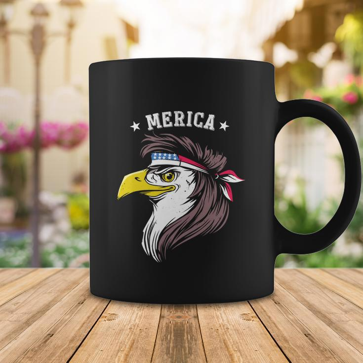 Merica Funny Gift Funny Eagle Mullet Funny Gift 4Th Of July Funny Gift Patriotic Coffee Mug Unique Gifts