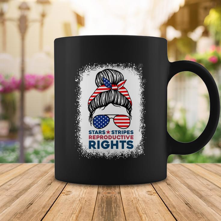 Messy Bun American Flag Stars Stripes Reproductive Rights Meaningful Gift V2 Coffee Mug Unique Gifts